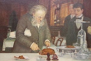 Archivo:Anonyme fin XIXe siècle - Frédéric découpant le canard - restaurant La Tour d'argent