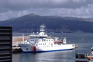 El Juan de la Cosa atracado en el Puerto de Vigo.