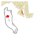 Calvert County Maryland Incorporated and Unincorporated areas Huntingtown Highlighted