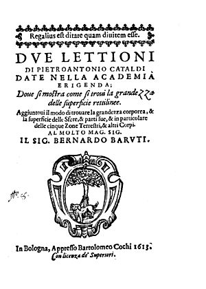 Archivo:Cataldi - Due lettioni date nella academia erigenda dove si mostra come si trovi la grandezza delle superficie rettilinee, 1613 - 87568