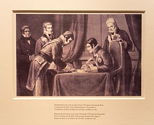 Archivo:Derogación de la Constitución de 1812 por Fernando VII en el palacio de Cervelló 01