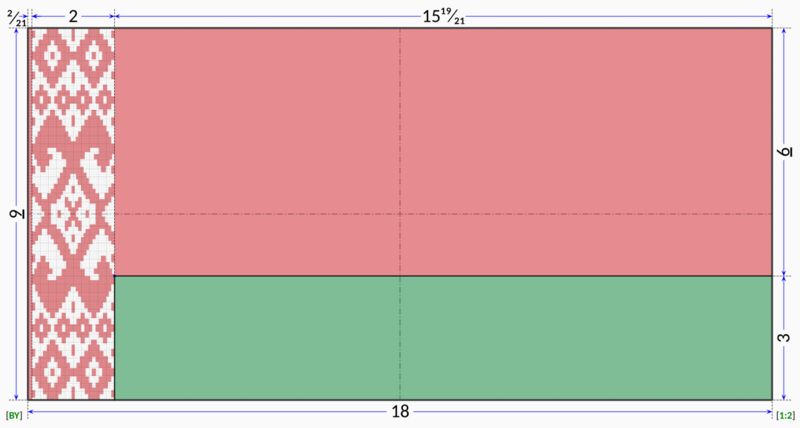 Flag of Belarus (construction sheet)