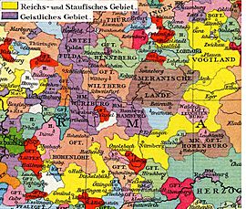 Franconia en  ca. 1200-1250 (la Edad de los Staufer)