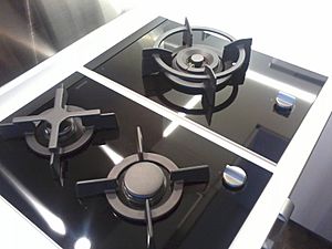 Archivo:HK Central IFC 21th Floor - Double Cove Show Flat kitchen 3 cooktops Oct-2012