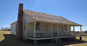 Archivo:House of the Ray family at Wilson's Creek National Battlefield in SW Missouri