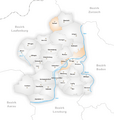 Karte Gemeinden des Bezirks Brugg 2009