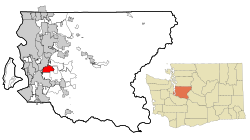 King County Washington Incorporated and Unincorporated areas Cascade-Fairwood Highlighted.svg