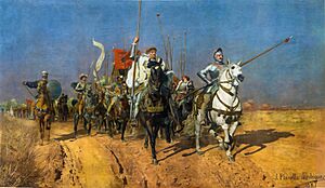 Archivo:Los comuneros de Castilla salen de Valladolid al mando de don Juan de Padilla y el obispo de Zamora
