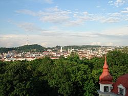 Lwów , Polish , Lviv , Львов - Panorama miasta widziana z hotelu Dnister. - panoramio.jpg