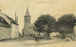 Maillet L'église vers 1920.jpg