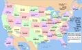 Map of United States population in 2000 US Census