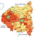 Median income of Paris and inner ring (2018) named