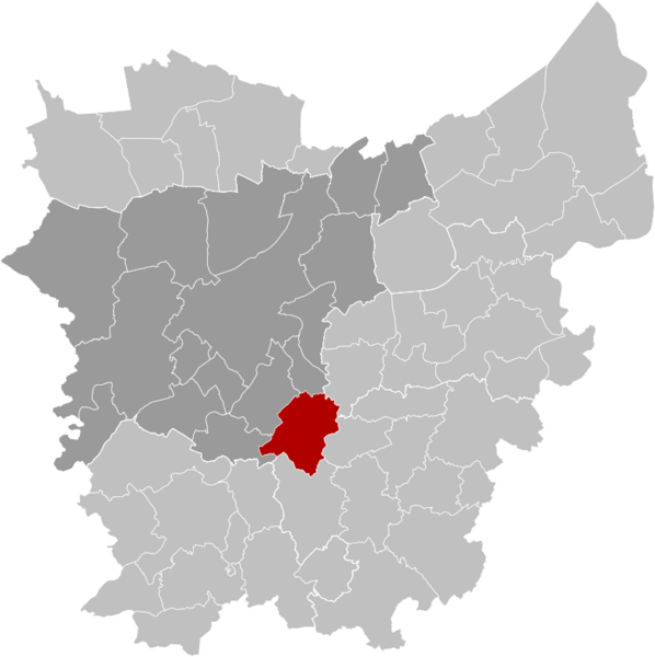 Oosterzele East-Flanders Belgium Map