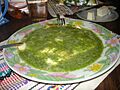Quesillo en salsa verde