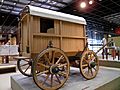 Reconstruction of a Roman traveling carriage richly decorated with bronze fittings, Romisch-Germanisches Museum, Cologne (8115675659)