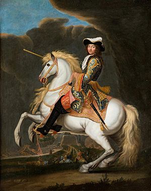 Archivo:René-Antoine Houasse - Retrato equestre de Luís XIV, Rei de França