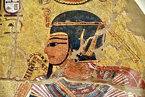 Archivo:Representation of the deified Amenhotep I. From Tomb TT359 at Deir el-Medina, Egypt. Neues Museum, Berlin