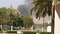 Smoke rises from Embassy of France in Burkina Faso, March 2, 2018