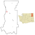 Stevens County Washington Incorporated and Unincorporated areas Kettle Falls Highlighted