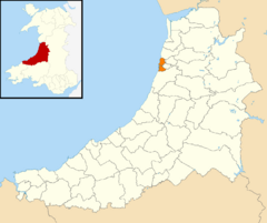 Wales Ceredigion Community Aberystwyth map.svg