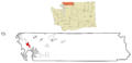Whatcom County Washington Incorporated and Unincorporated areas Ferndale Highlighted