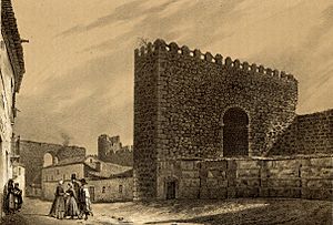 Archivo:1853, Recuerdos y bellezas de España, Castilla la Nueva, tomo II, Talavera de la Reina, restos de la antigua fortificación (cropped)