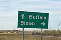 Buffalo Bison sign near Buffalo SD
