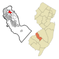 Camden County New Jersey Incorporated and Unincorporated areas Golden Triangle Highlighted