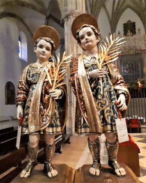Archivo:Catedral Magistral de Alcalá de Henares (RPS 10-03-2018) Santos Niños Justo y Pastor