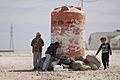 Children filling water in Al-Zaatari Camp