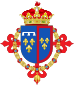 Coat of Arms of Alfonso of Orleans, V Duke of Galliera.svg