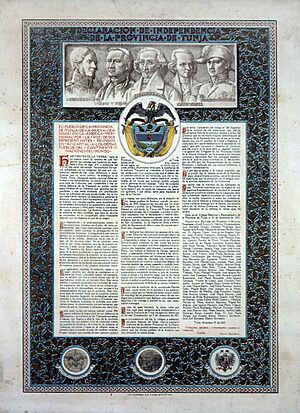 Archivo:Declaración de independencia de la Provincia de Tunja