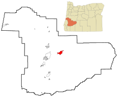 Douglas County Oregon Incorporated and Unincorporated areas Glide Highlighted.svg