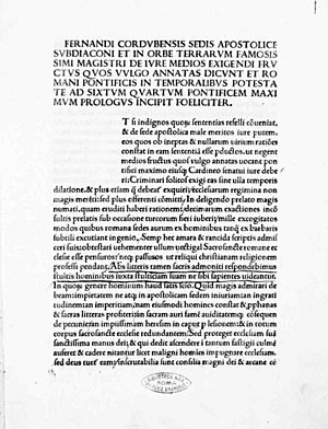 Archivo:Fernandus Cordubensis – De iure medios exigendi fructus quo vulgo annatas dicunt, 1484 – BEIC 11767178