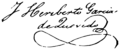 Firma de José Heriberto García de Quevedo