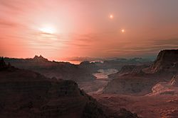 Archivo:Gliese 667 Cc sunset