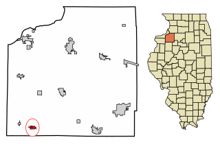 Henry County Illinois Incorporated and Unincorporated areas Woodhull Highlighted.svg