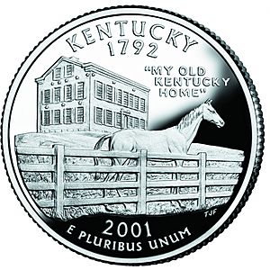 Archivo:Kentucky quarter, reverse side, 2001