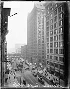Later Masonic Temple with new Marshall Field Building