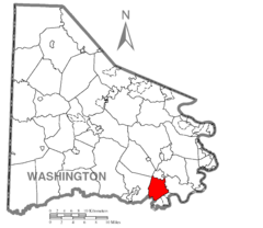 Map of Deemston, Washington County, Pennsylvania Highlighted.png