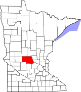 Map of Minnesota highlighting Stearns County.svg
