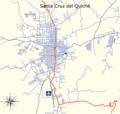 Mapa de Santa Cruz del Quiché, Guatemala