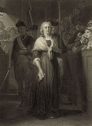 Archivo:Marie-Antoinette au Tribunal révolutionnaire by Alphonse François