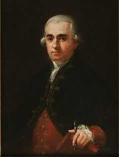 Portrait of Juan Agustín Ceán Bermúdez by Goya (c. 1785).jpg