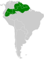 Psophia crepitans map