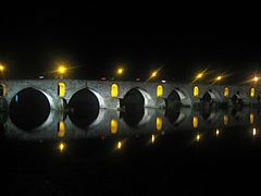 Puente de Piedra (Zamora) (vista nocturna)
