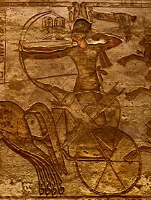 Ramsés II en Qadesh, relieve de Abu Simbel.jpg