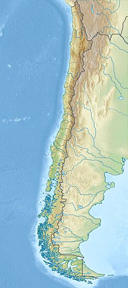 Volcán Batea Mahuida ubicada en Chile