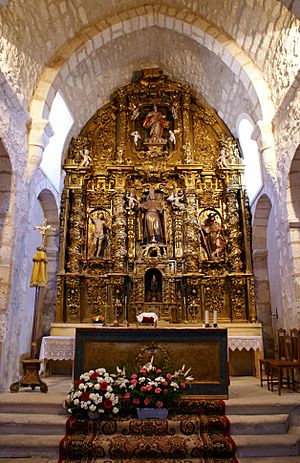 Archivo:Retablo mayor de la iglesia de San Pedro Apóstol de Dehesa de Cuéllar