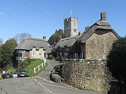 Thatched cottages, Godshill, Isle of Wight, England.jpg